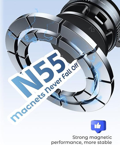 Magnetic Suction Cup Phone Mount for Magsafe, 360° Adjustable Magnetic Car Phone Holder, Pocket Size Foldable Portable Cell Phone Holders for Your Car for iPhone 16 Pro Max 15 14 13 12 Plus