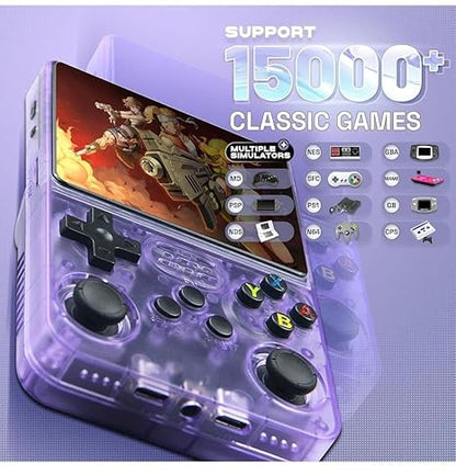 X-Ninja R36S Retro 128GB Transparent Black Video Game Console Mini Handheld Gameboy Built in 15000+ Classic Games + PSP Games Brand: Generic