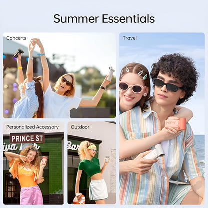 ISULIFE Handheld Fan Life9, 3600mAh Mini USB Rechargeable Personal Makeup/Lash Fan, 5 Speeds for Women Men Travel Camping - Black