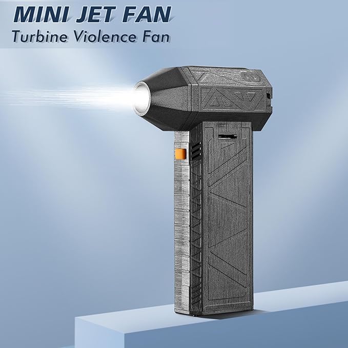 Jet Dry Blower, 130000RPM Cordless Handheld Powerful Brushless Motor with High Speed Turbofan, 3 Speed Adjustments, Portable Air Duster for PC Car Outdoor