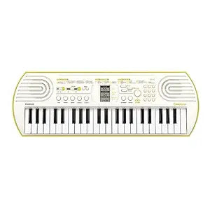 Casiotone Mini Keyboard SA-80 with Piano tones, White (44 Keys)