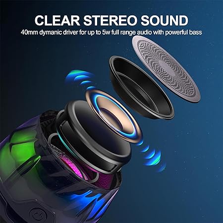 Vaku Luxos® 4-in-1 Magnetic Bluetooth Speaker 15W Wireless Charger for iPhone, iwatch & Airpods RGB Light 7 Hours Listening Time TWS Pairing Portable Phone Stand