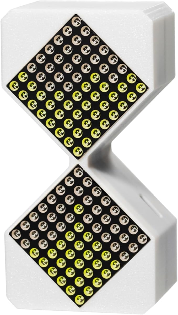 Locerodi Electronic Hourglass - an Electronic Hourglass with Gravity Sensing Composed of 128 LED Lights, A Unique Sensory Toy for Relaxation, Built-in Rechargeable Battery (Green, Unable to time)