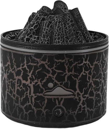 Flame Humidifier, Quiet Night Light 180ml, Relaxing Aromatherapy Diffuser for Bedroom and Office (Black)