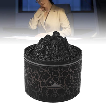 Flame Humidifier, Quiet Night Light 180ml, Relaxing Aromatherapy Diffuser for Bedroom and Office (Black)