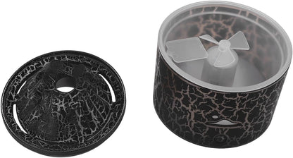 Flame Humidifier, Quiet Night Light 180ml, Relaxing Aromatherapy Diffuser for Bedroom and Office (Black)